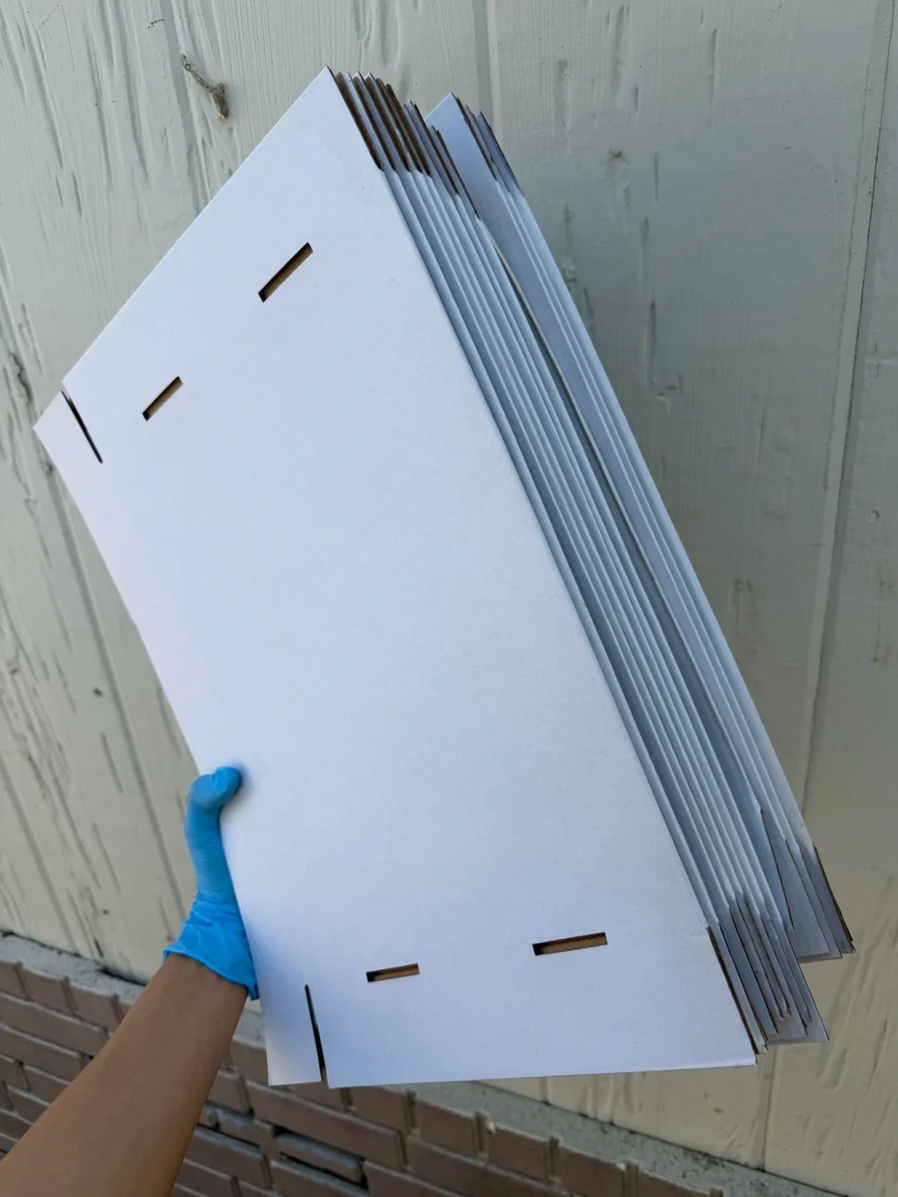 13x10x2 Shipping Boxes Set of 12, White Corrugated Cardboard Mailer Box